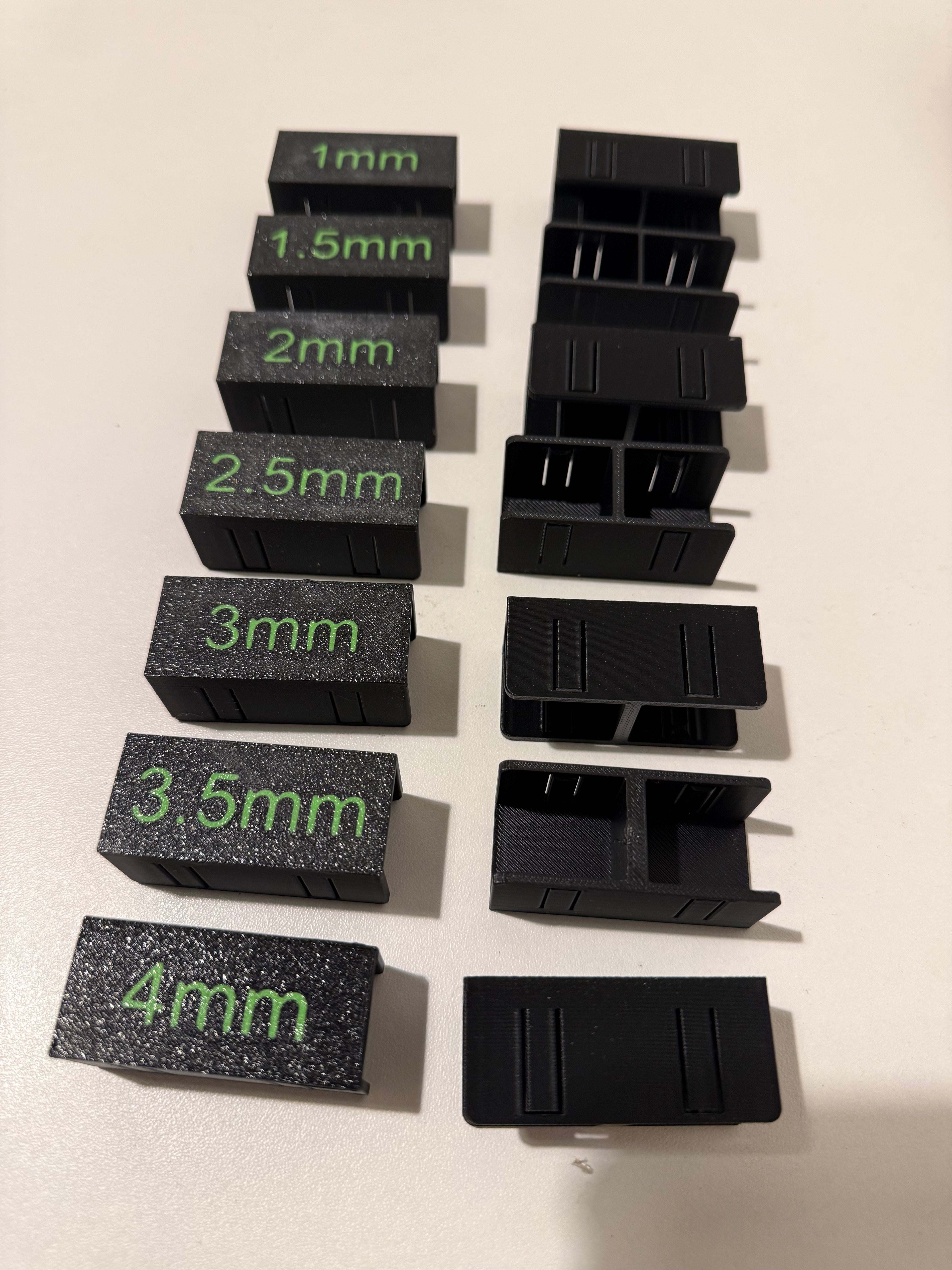 Drawer face spacers 3d printed millimetres jig V3