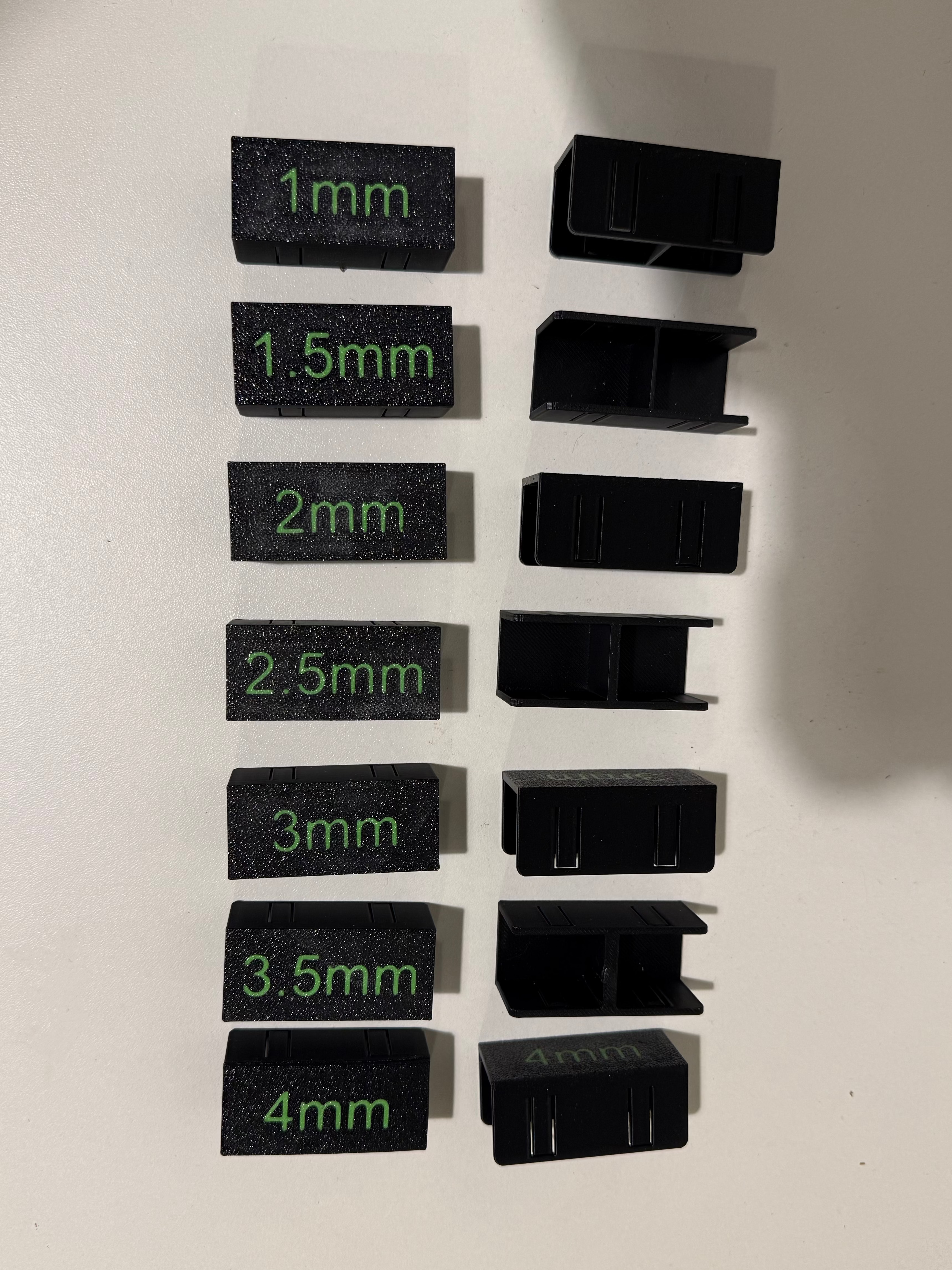 Drawer face spacers 3d printed millimetres jig V3
