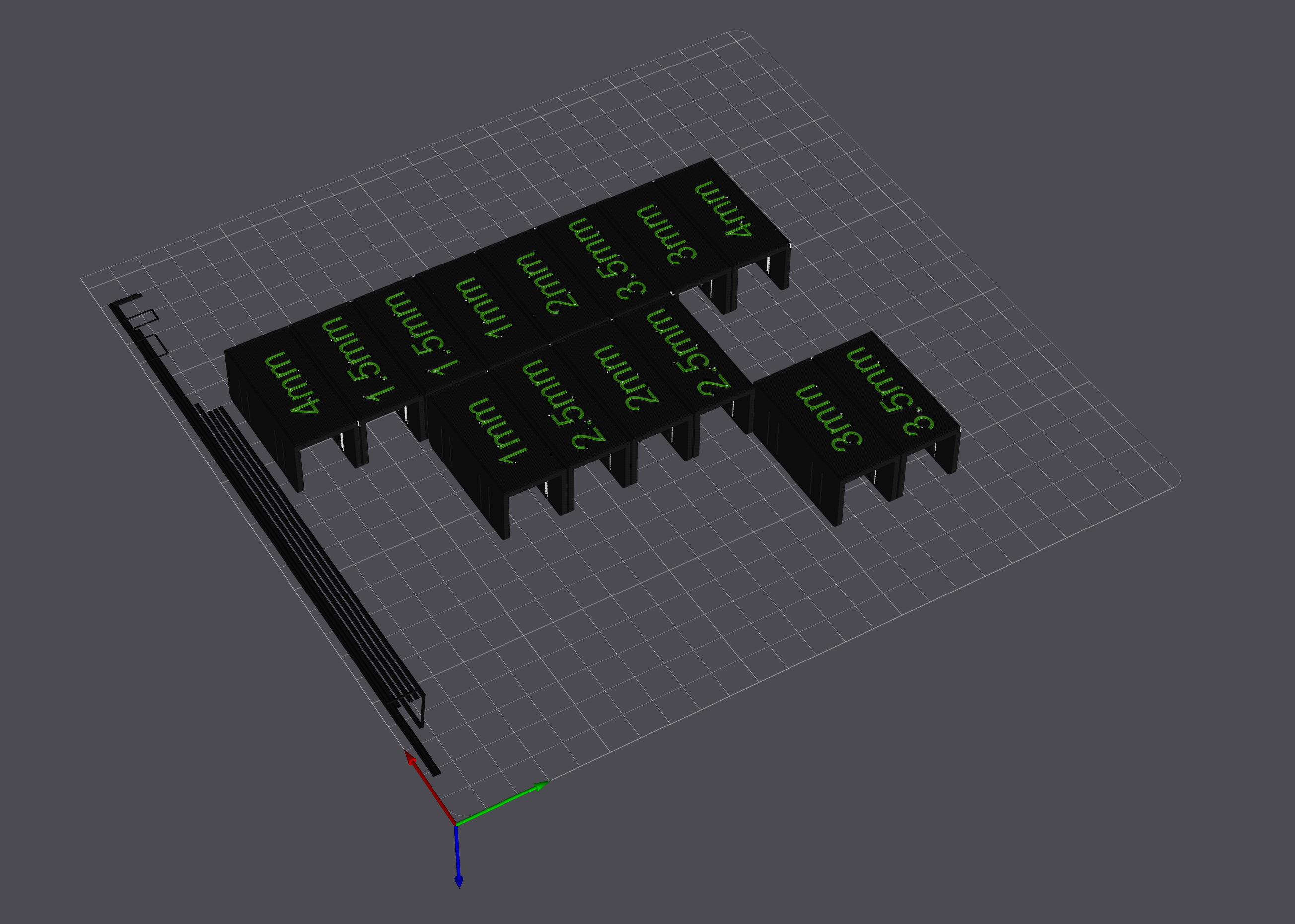 Drawer Face Spacers – Printable STL + Slicer 3MF with Colour-Selectable Lettering