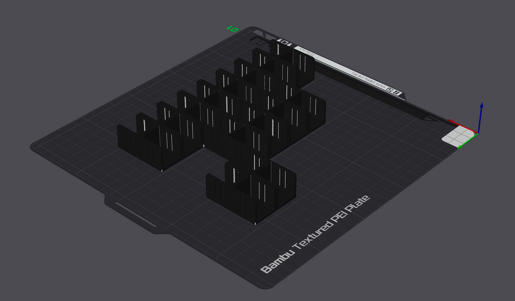 Drawer Face Spacers – Printable STL + Slicer 3MF with Colour-Selectable Lettering